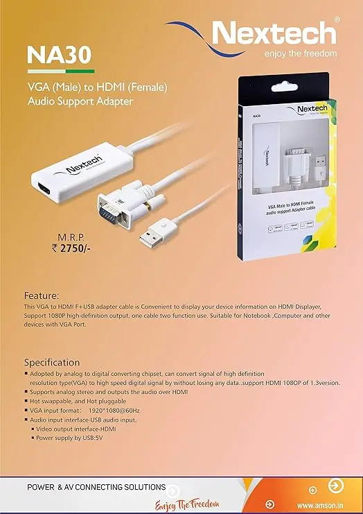 Convertor VGA to HDMI Nextech NA30-2.webp