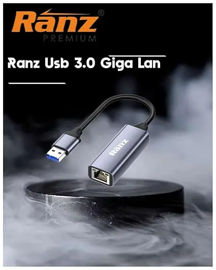 RANZ USB to RJ45 Gigabit Ethernet Adapter-2.webp