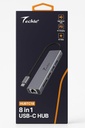 Convertor Techie Type C to HDMI/GL/U3.0/CR/Type C 8 in1HUBTC18