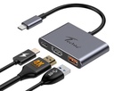 Convertor Techie Type C to HDMI/USB/Type C 3 in1 HUBTC8