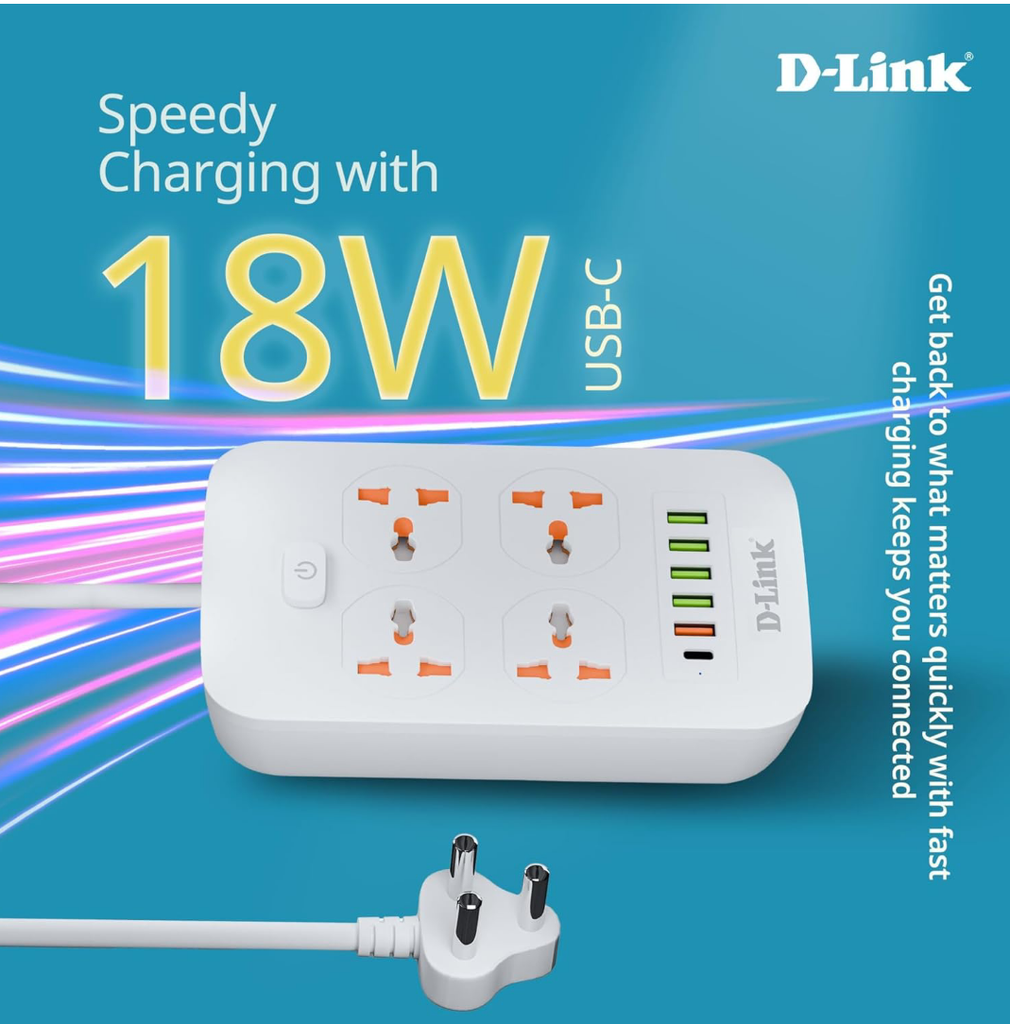 Spike Dlink 4 Socket USB Type C DPA-F451