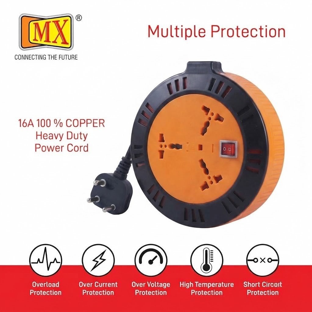 Extension Box MX 1166 3 Socket 6Mt 
