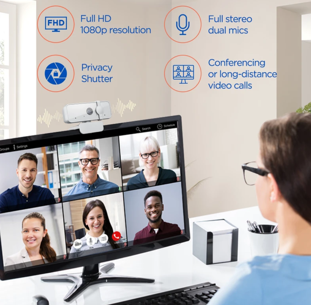 Webcam Lenovo BO300 FHD White