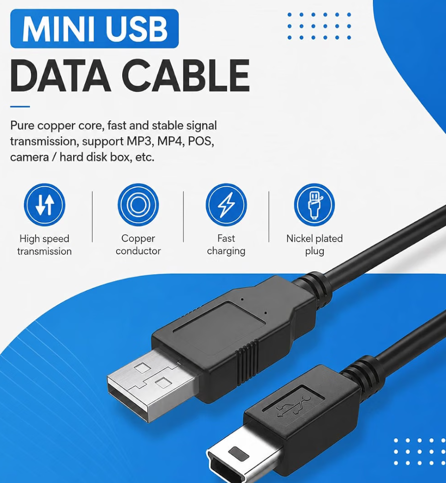 Cord USB Male to 5 Pin Mini USB 3M NC30 Nextech