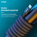 Cord Mobile Dlink Type C to Type C 1.5Mt 3A DPA-FC301