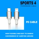 Cord Type C to Lightning Short PowerBank