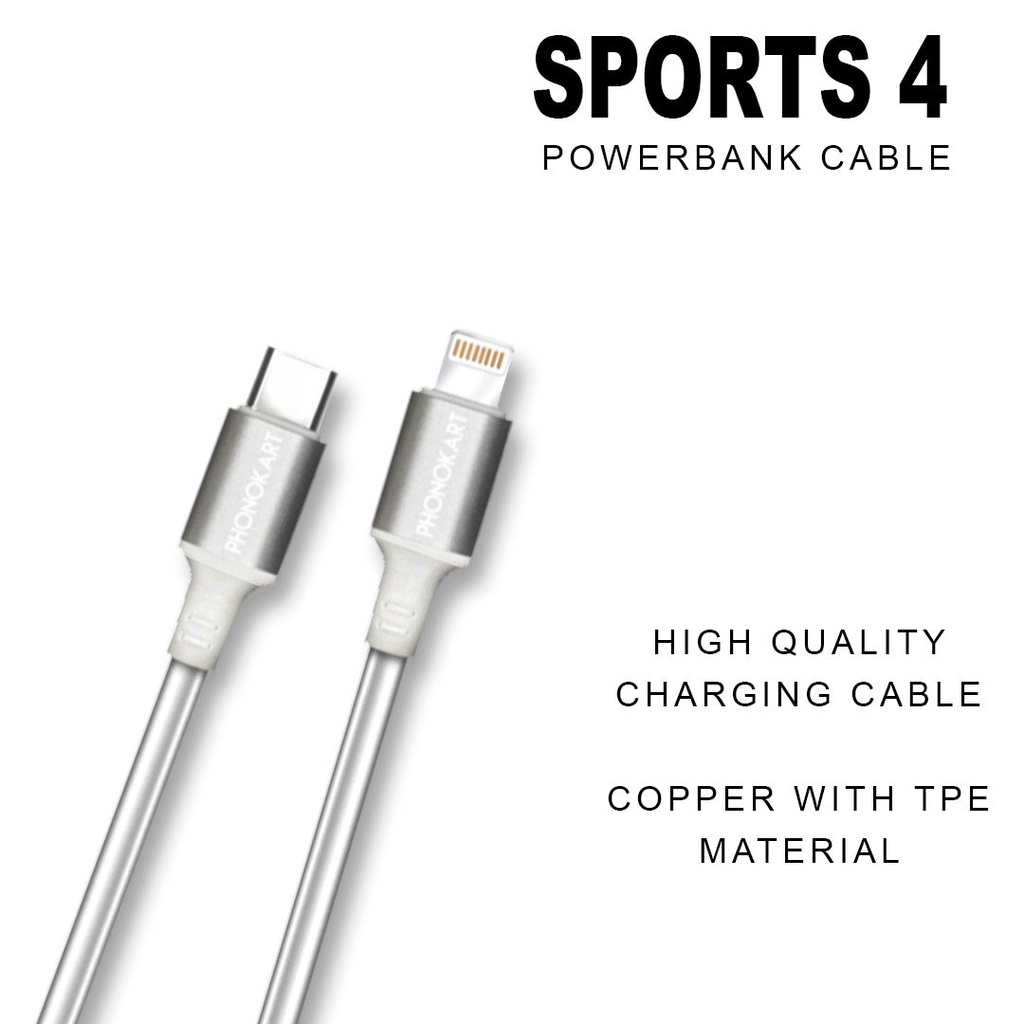 Cord Type C to Lightning Short PowerBank