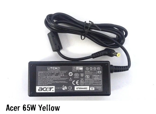 Adaptor Acer 65W Yellow